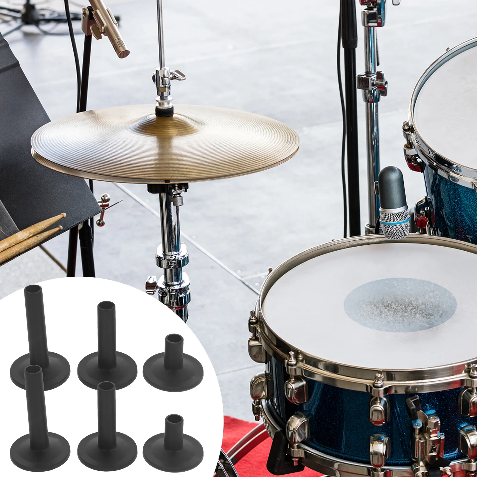 

12 Pcs Drums Replacement Parts Cymbal Supply Percussion Sleeves Accessory Plastic Kit