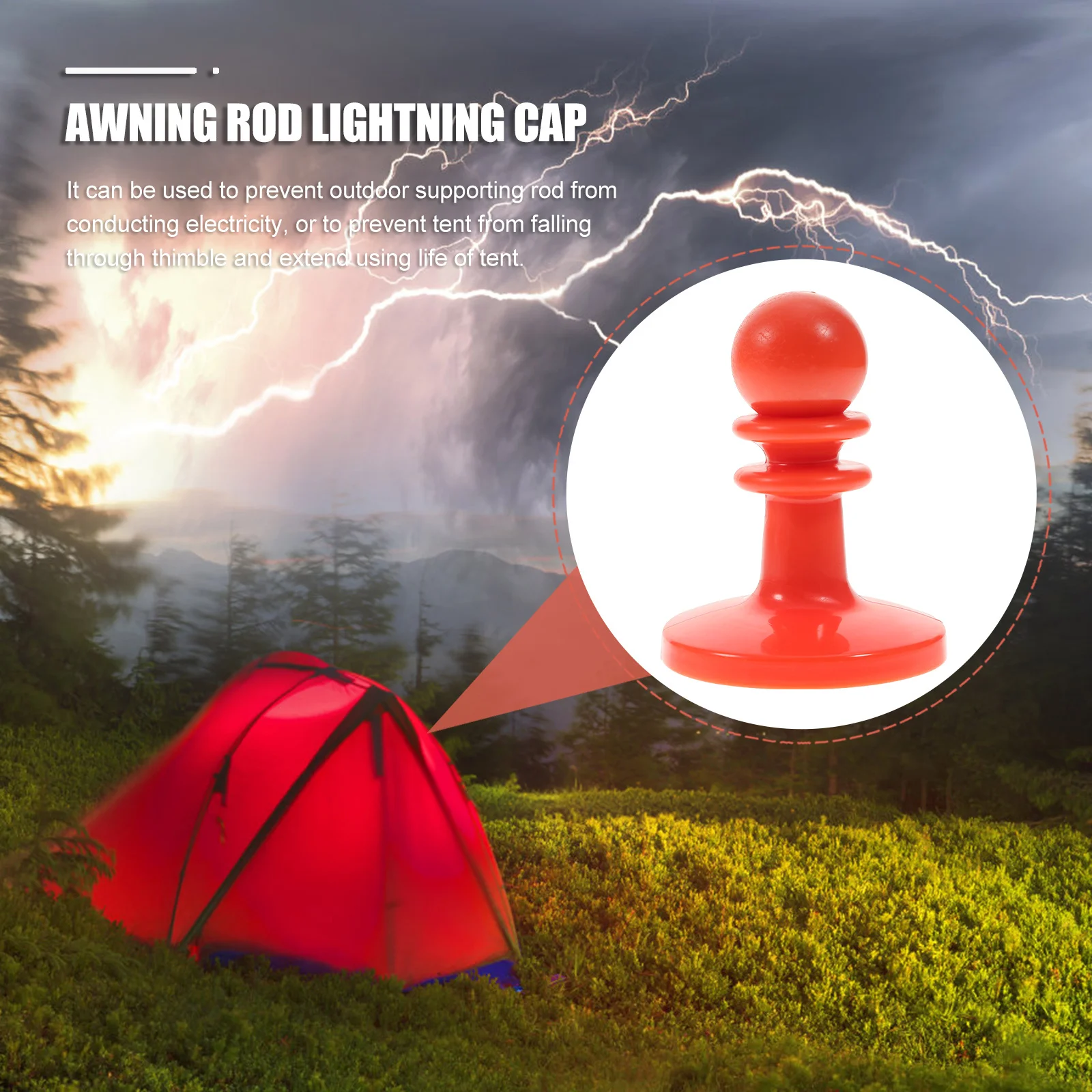 

8 Pcs Plastic Anti-Stab Case Tent Tarp Grabbers Lighting Guard Camping Cap Awning Rod
