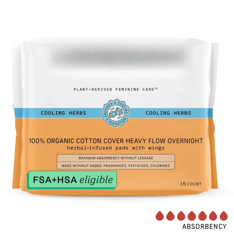 

Горшок из 100% органического хлопка, охлаждающий травяной инфузионный ночник с тяжелым потоком, 16 шт.