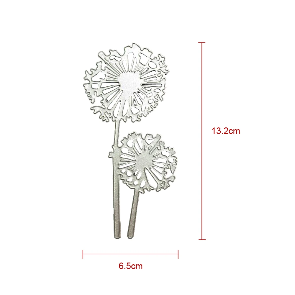 1Pc Two Taraxacum Metal Cutting Dies Carbon Steel Dies Metal Cutting Dies Craft Embossing Scrapbooking Die Cuts for Card Making