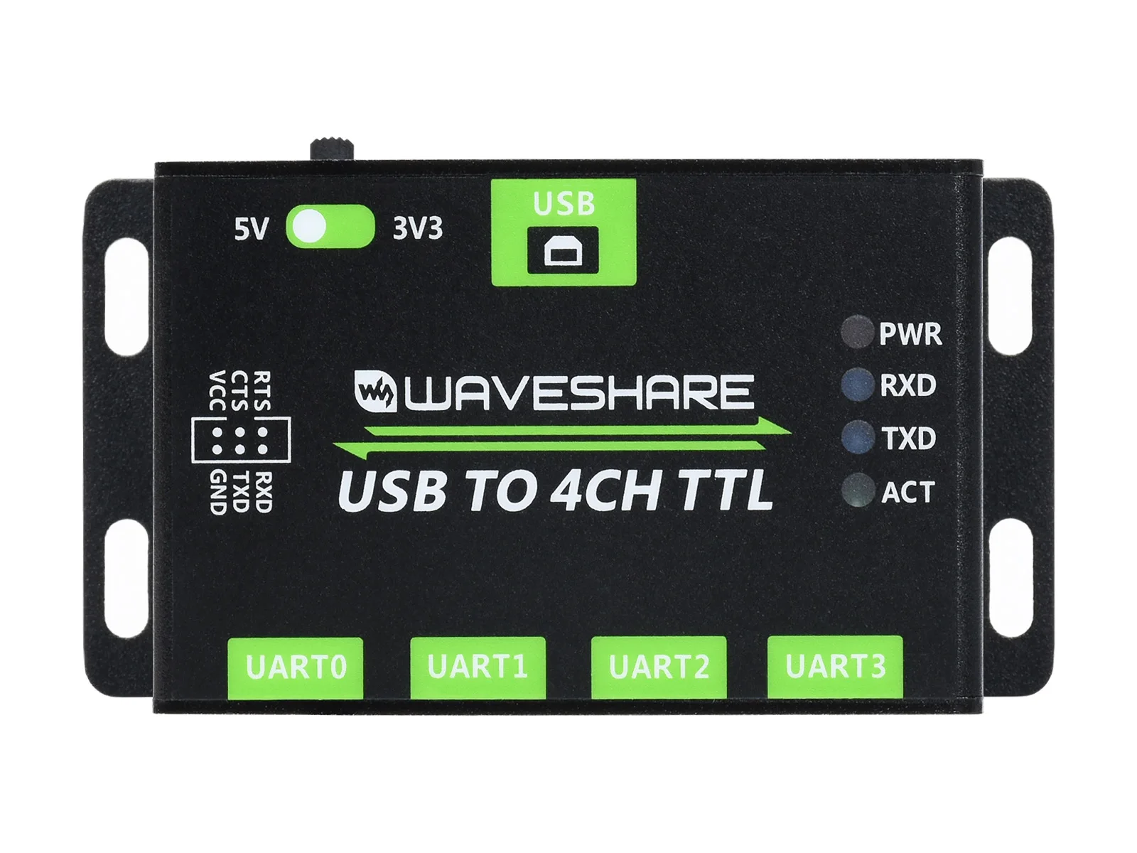 

USB TO 4CH TTL,Industrial USB TO 4CH TTL Converter, USB To UART, Multi Protection Circuits, Multi Systems Support