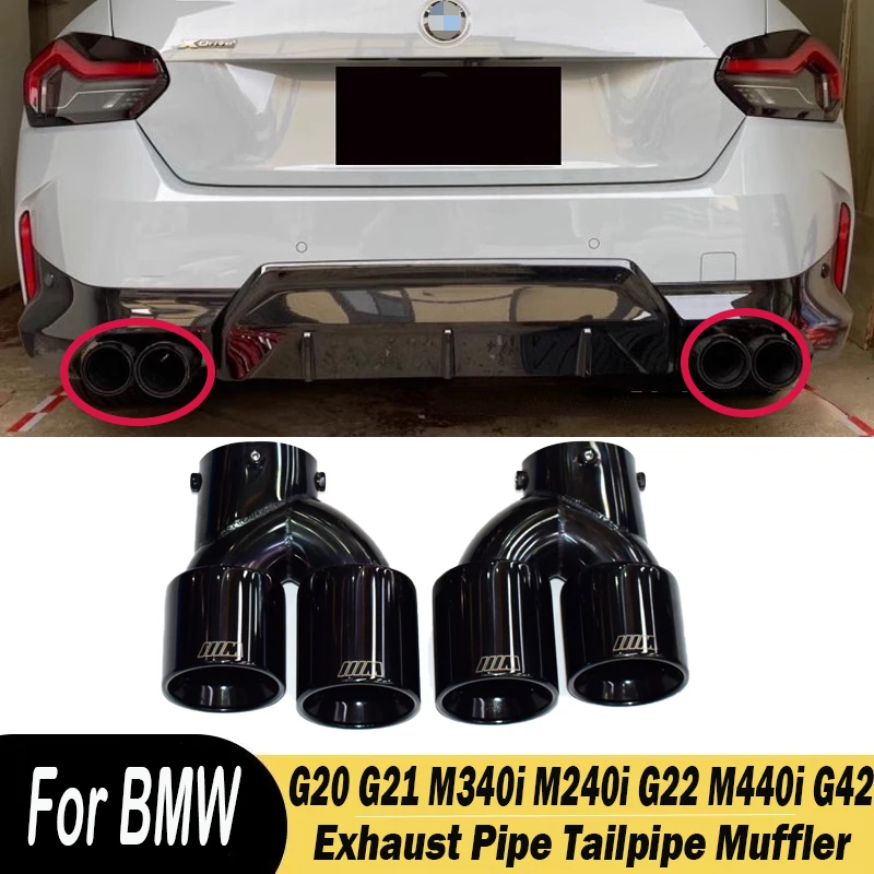 Exhaust Tailpipe Muffler For BMW G20 G21 M340i M240i G22 M440i G42