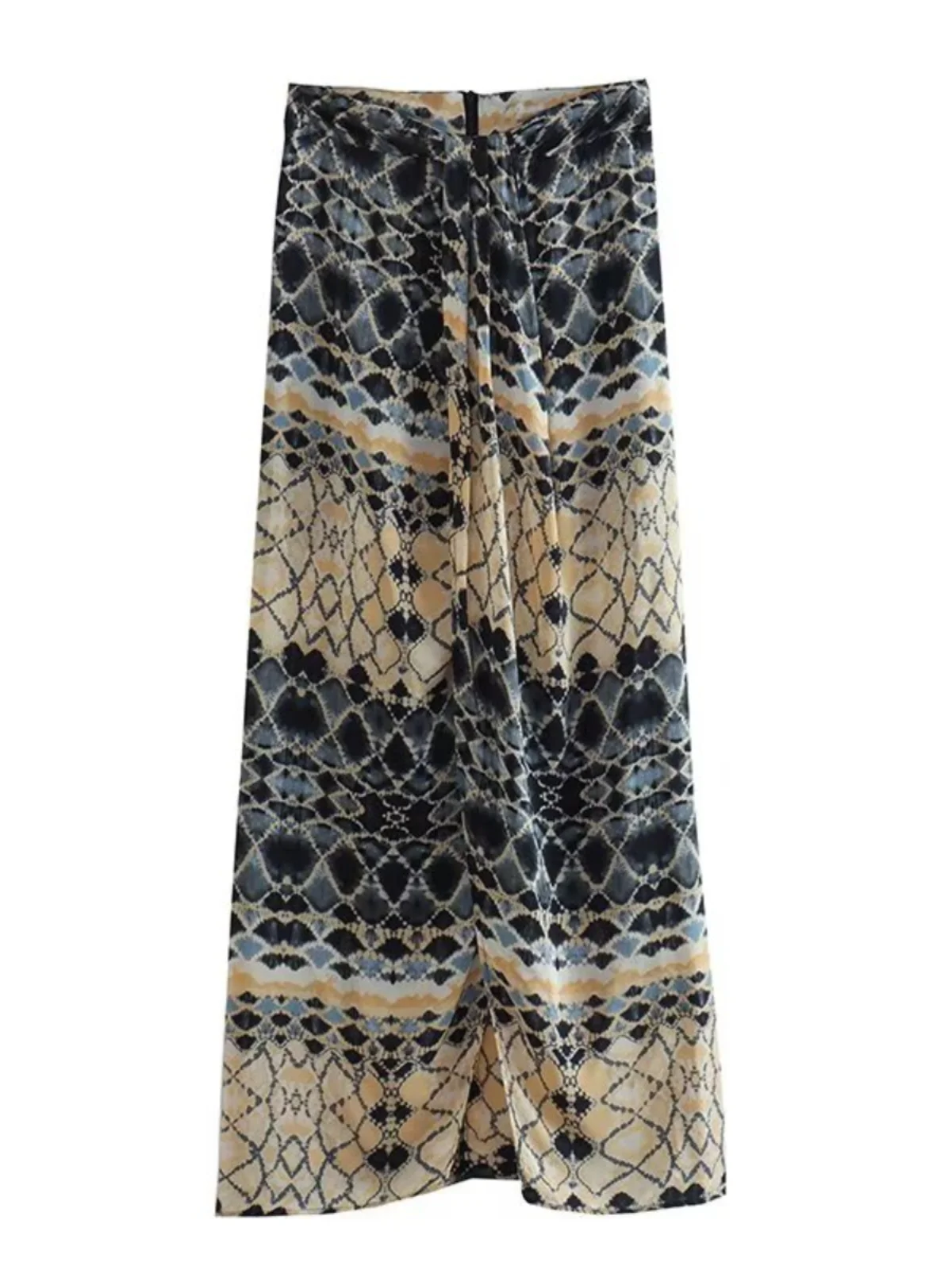 

Summer New Women's Faionable Casual High Waist Printed Long Skirt Versatile A-Line Midi Skirt Ele Casual Maxi Skirt