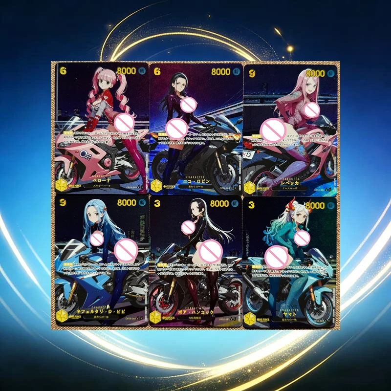 Anime One Piece Diy Homemade Refracted Laser Color Flash Cards Nami Nico Robin Boa Hancock Yamato Uta Vivi Collection Cards view 5