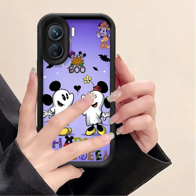 Disney Minnie Halloween Vampire Dress Up Soft Liquid Silicone Phone Case for Xiaomi Redmi Note 13 pro plus 11 12 12S 10 Cover