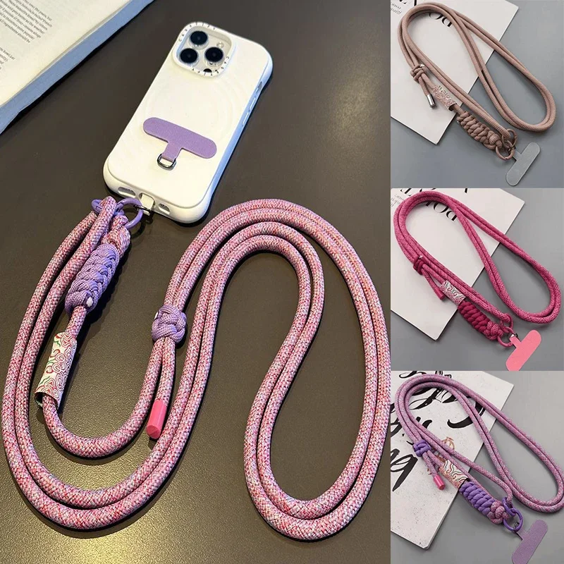 Ins Chinese Style Mobile Phone Lanyard Crossbody Adjustable Strap Couple Cellphone Hanging Decoration Climbing Anti-lost Rope