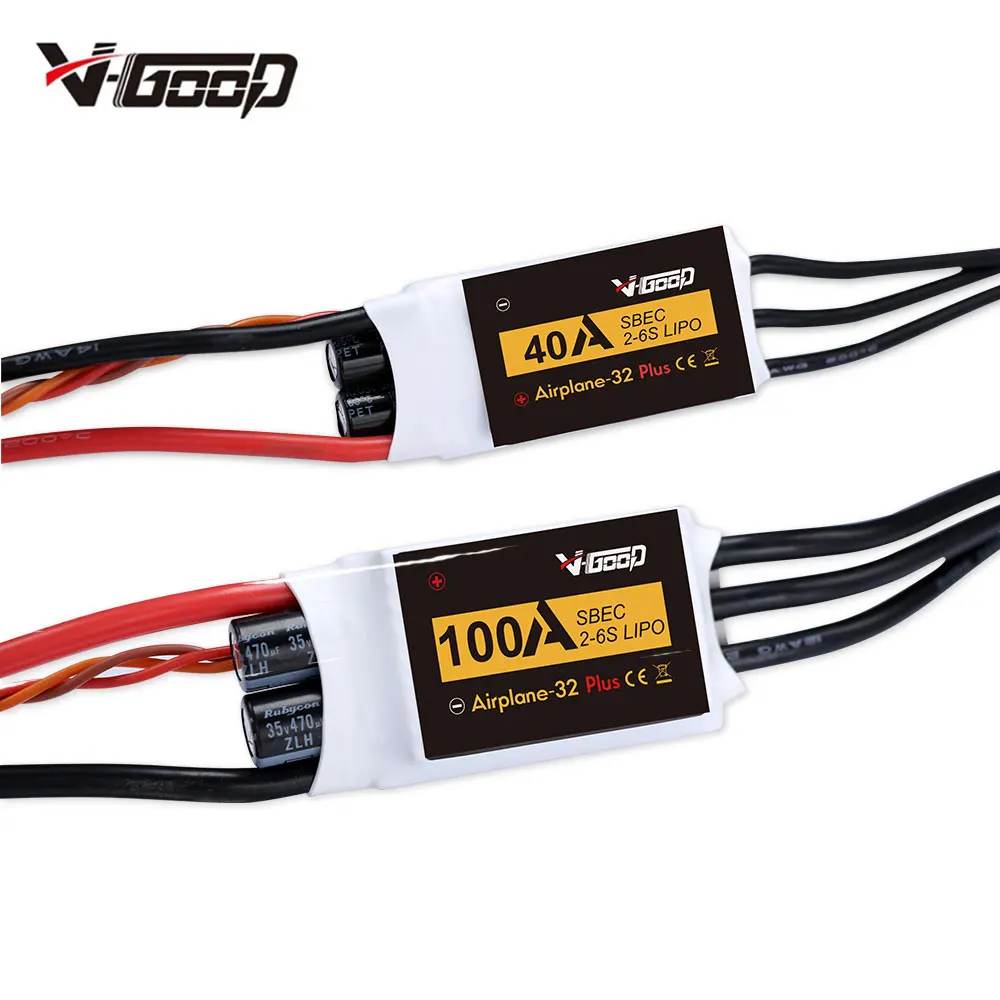 VGOOD بدون فرش ESC 6A /12A/20A/30/40A/60A/80A/100A /120A 2S 32 بت مع 1.5A SBEC لقطع غيار طائرة RC ذات الجناح الثابت