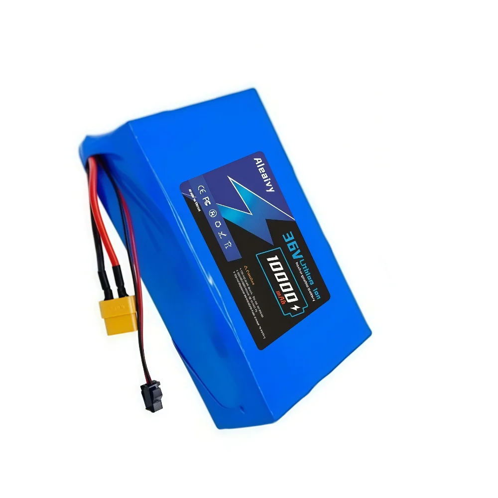 36V 10000mAh 10S2P 18650 Lithium Battery Pack 10000mAh 42V Vehicle Ultra Thin Portable Battery with built-in BMS system