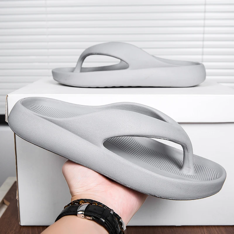 

Мужские модные шлепанцы, тапочки на толстой подошве, мужские пляжные шлепанцы, уличные трендовые сандалии, домашние уличные удобные шлепанцы