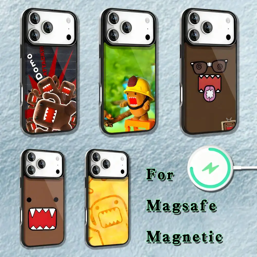 

Cute Domo-kun Phone Case For iPhone 17,16,15,14,13,12,11,Pro,Max,Plus,Mini,SE4,E Magnetic Magsafe Wireless Charging