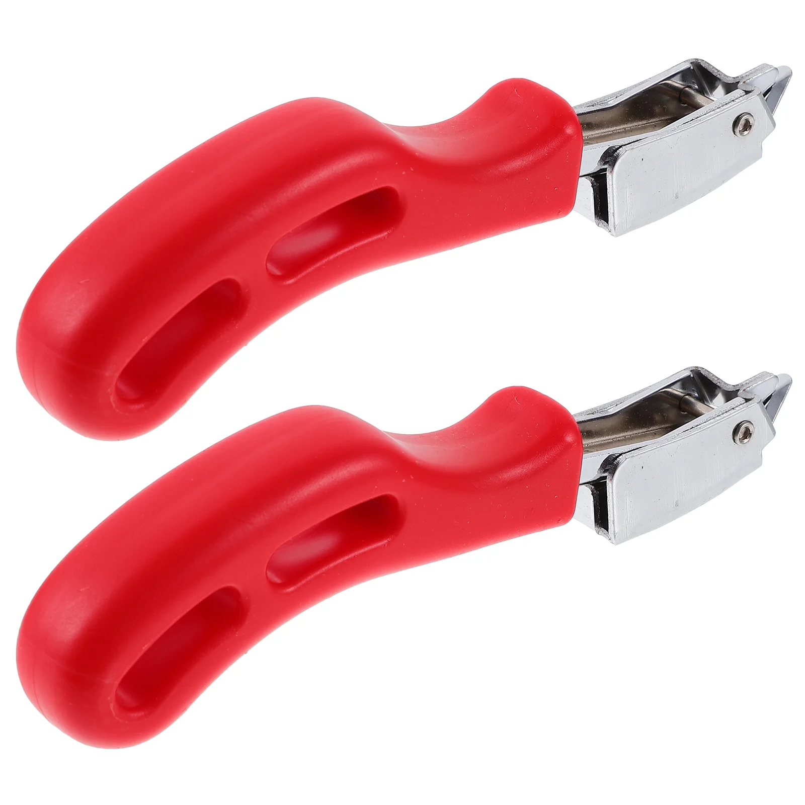 

2pcs Heavy Duty Staple Puller Upholstery Tack Remover for Furniture Carpets Manual Tool Red Color Ergonomic H Surface