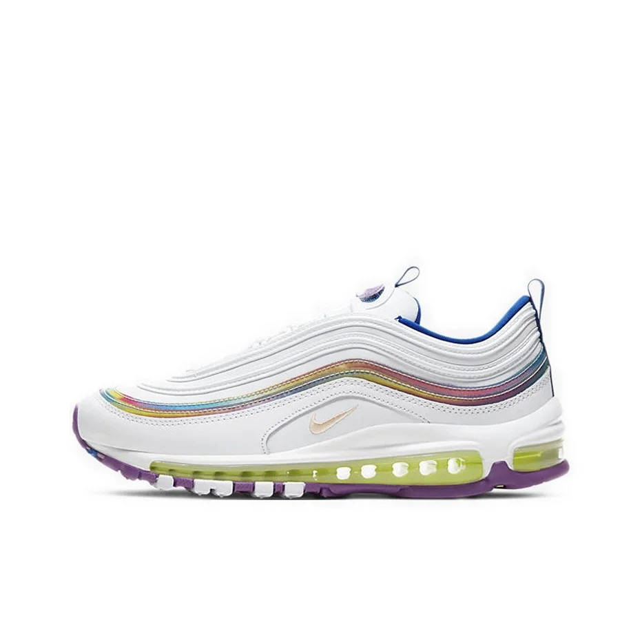 

Женские кроссовки Nike Air Max 97, белые переливающиеся полоски CW2456-100