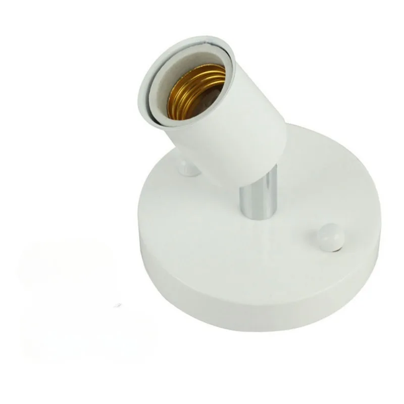 1 pz nero bianco argento bronzo base lampada E27 presa luminosa portalampada in metallo antico per lampada a incandescenza E27 Edison