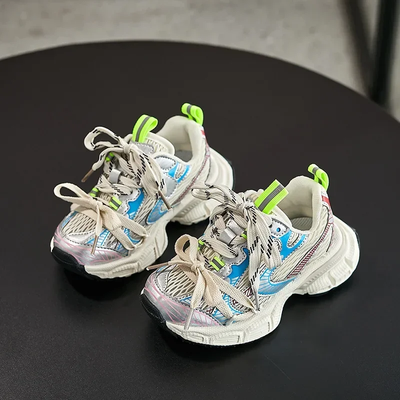 Kids Sneakers New 2024 Spring Summer Fashion Casual Sports Boys Girl Running Trainers Children Mesh Breathable Soft Sole Sneaker