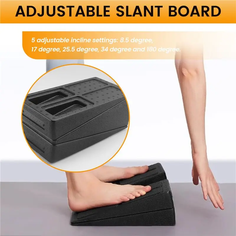 Slant Board Calf Stretcher,3 Pcs Foot Stretcher Incline Board For Plantar Fasciitis Physical Therapy Equipment-A00E - view 2