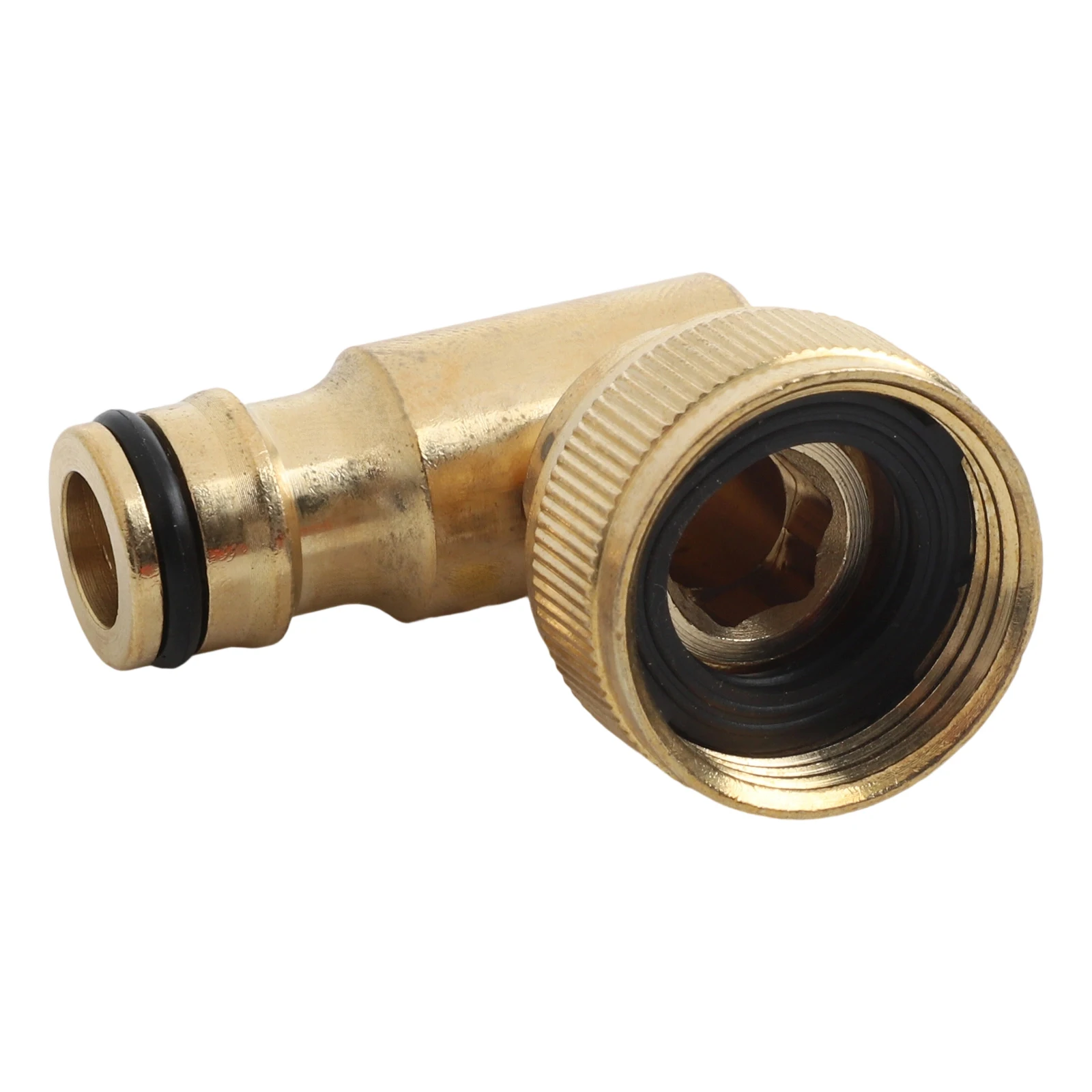 Garden Hose Brass Swivel Elbow Quick Connector 3/4 Inch Female Threaded Tap Connector Garden Hose Faucet Adapter Replacement