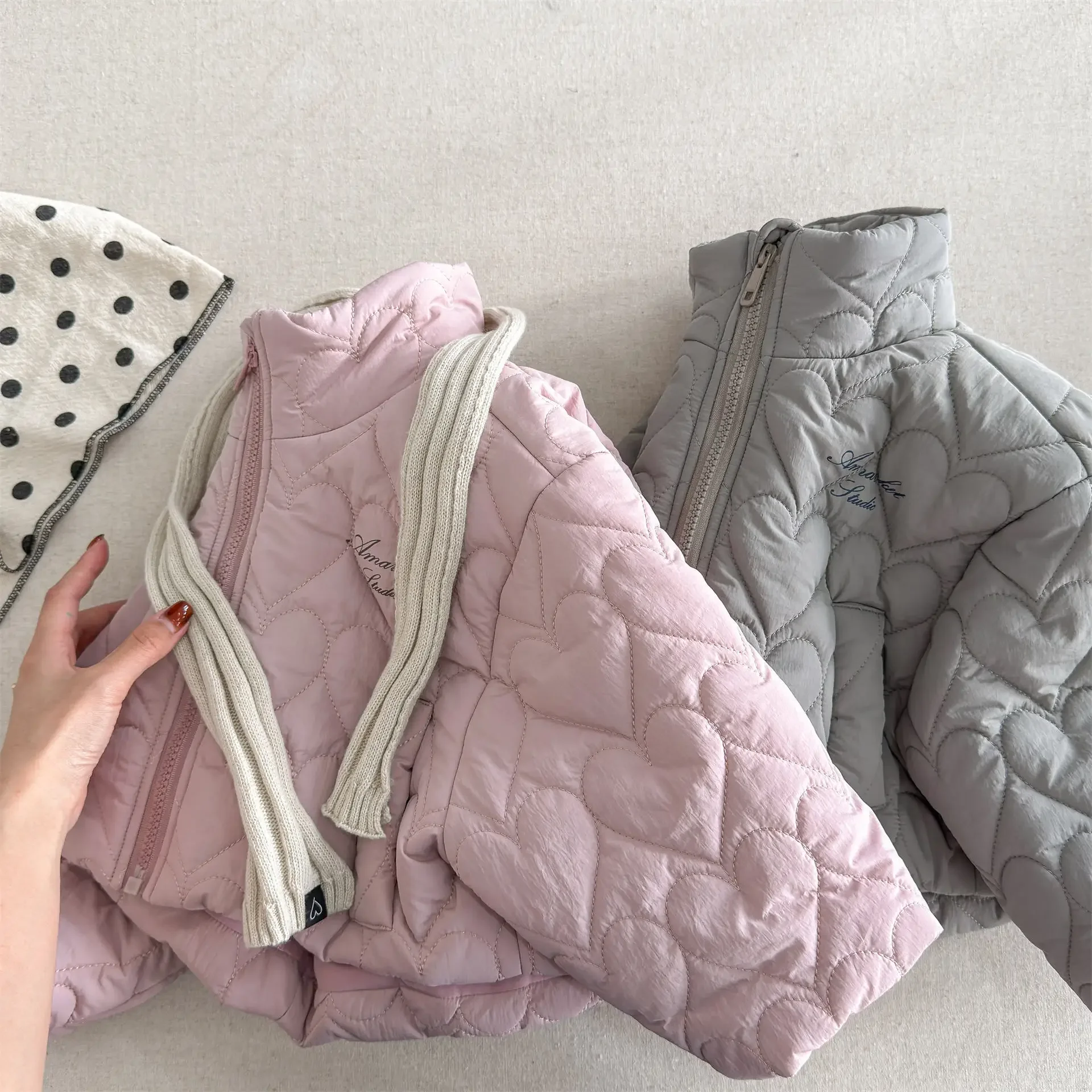 Girls Outerwear 2026 autumn Winter Korean Version Sweet Love Bread Robe Warm Casual Fashionable Daily Cute Wear