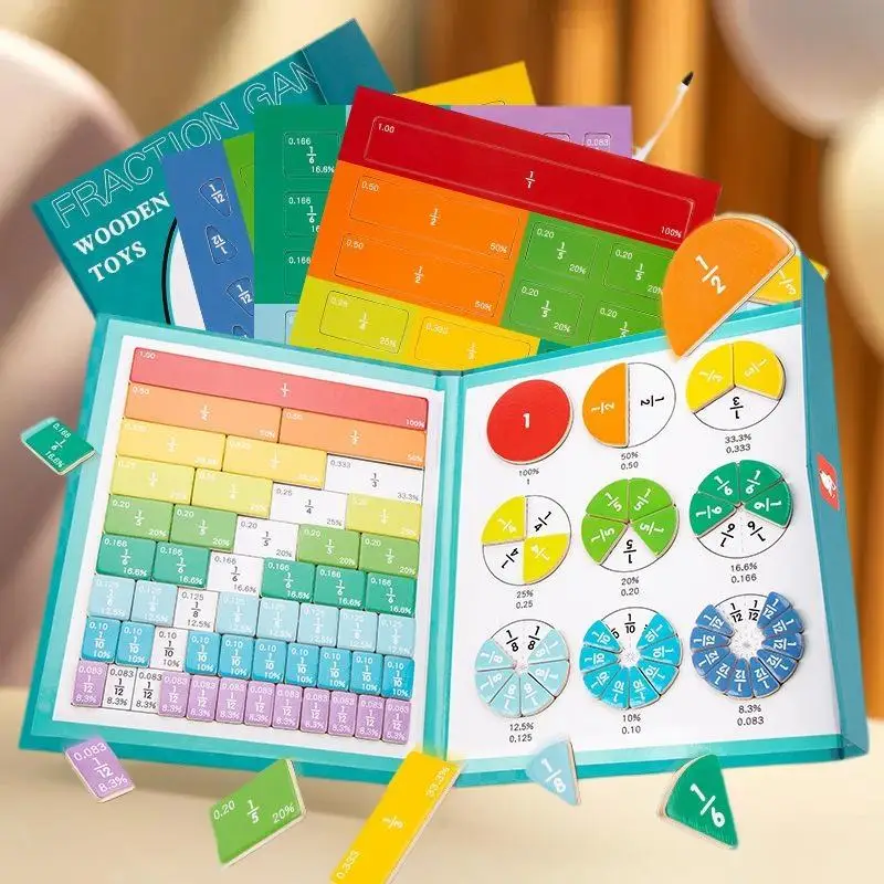 子供向けインタラクティブ磁気分数タイルと円学習ツール