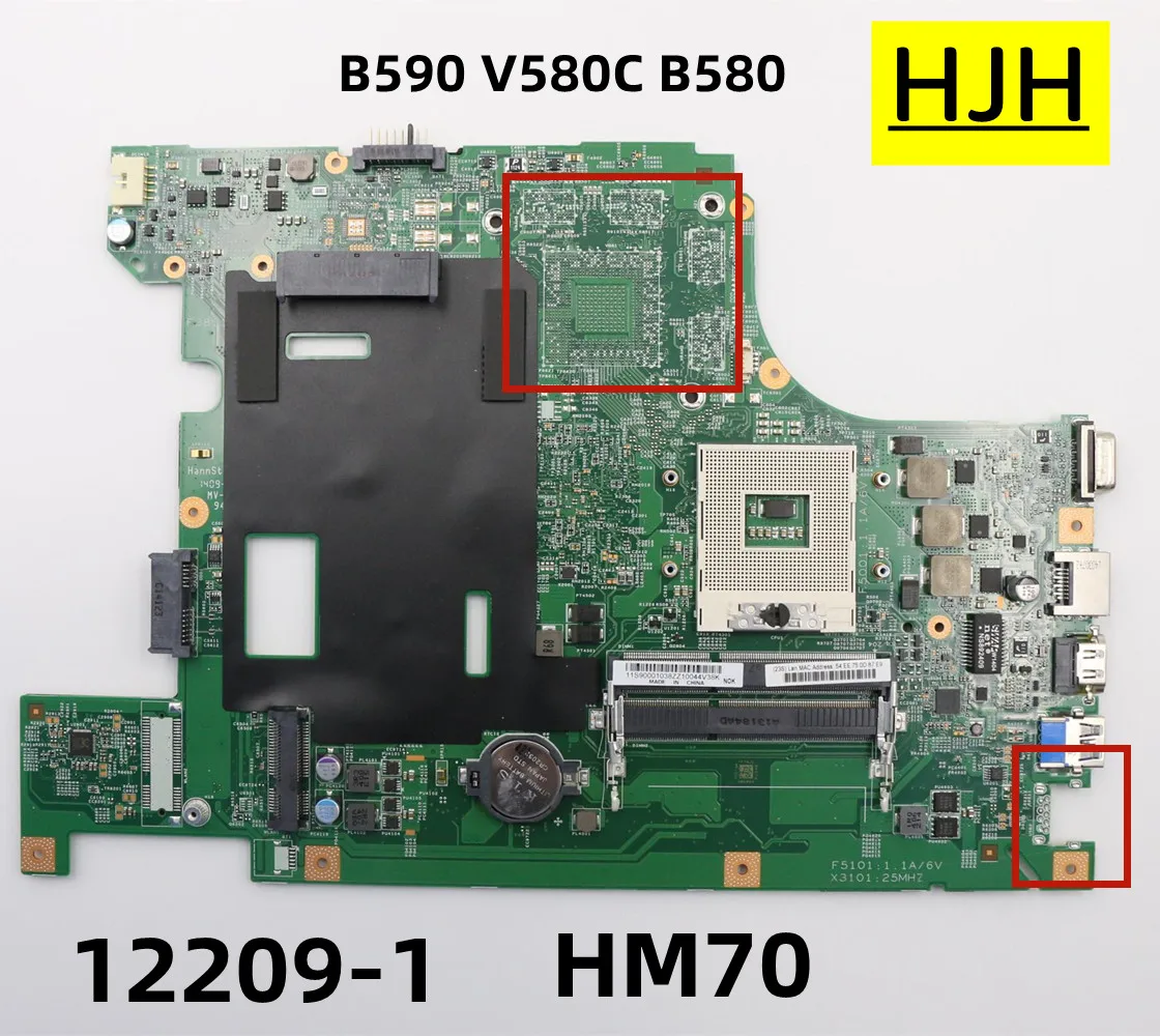 

For Lenovo Ideapad B590 V580C B580 Laptop Motherboard 12209-1 HM70 Only Support Pentium Celeron CPU 1*USB DDR3 Test OK