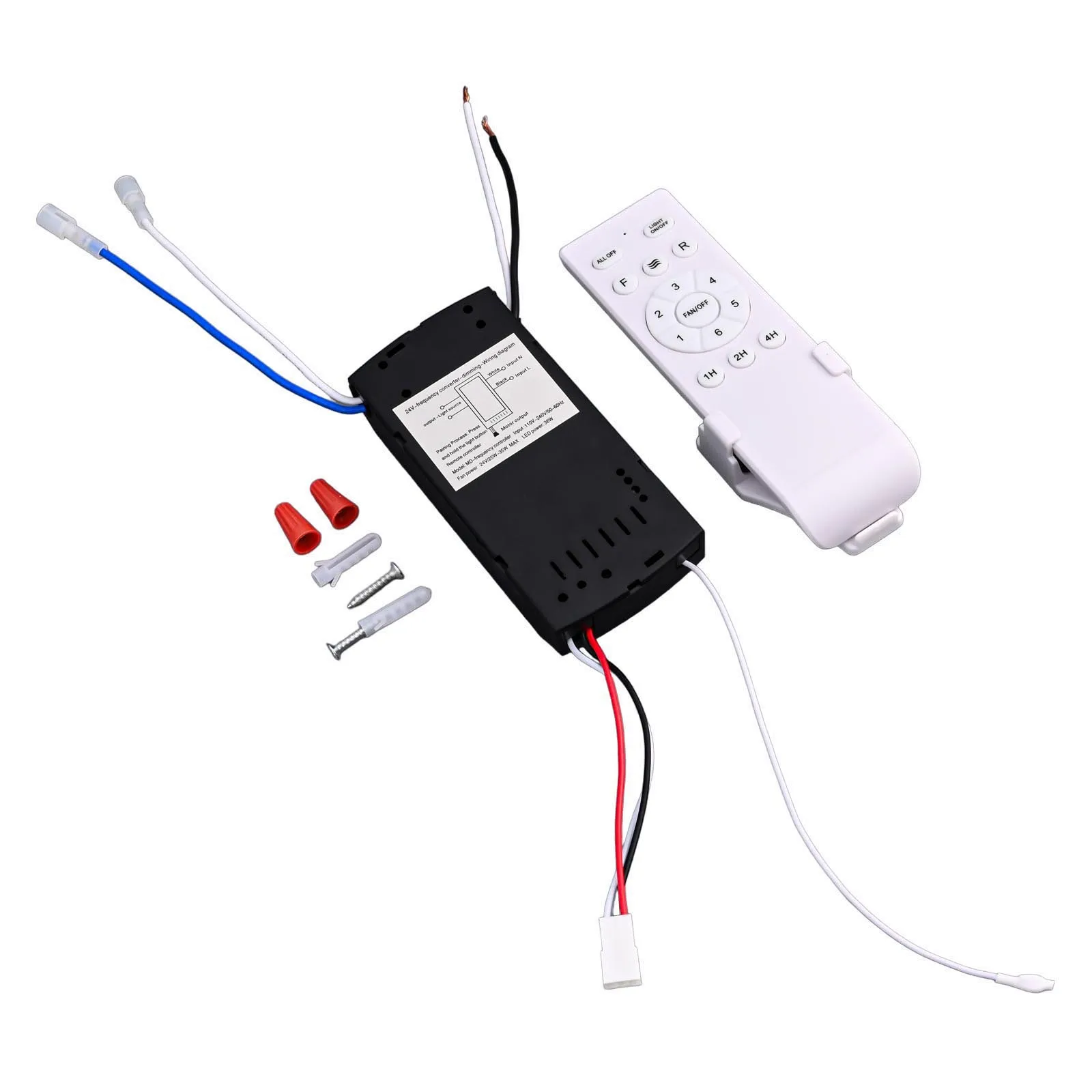 1pcs Frequency Conversion Ceiling Fan Remote Control Kit Light Receiver Controller Adjusted Wind Speed Transmitter Accessories