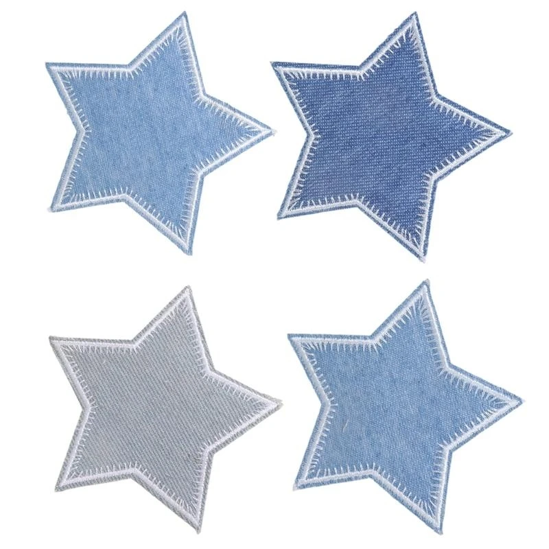 

5asd Embroidered Star Sewing Patches for Wedding Dresses Decors for Dress Wedding Bridal Dress Decorative Applique