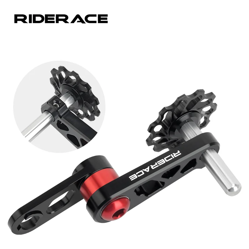 RIDERACE 자전거 체인 텐셔너 단일 속도 후면 변속기 접이식 자전거 체인 안정기 체인 가이드 용 알루미늄 합금