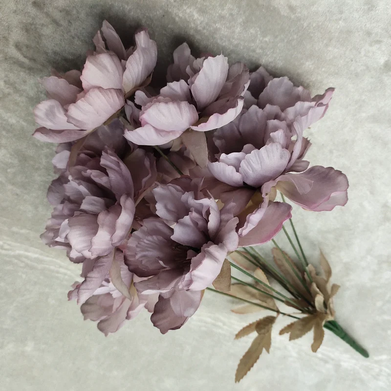 9-kopf Künstliche Pfingstrose Blume Europäischen Dekor Blume Für Hochzeit Szene Dekor Schlafzimmer Wohnzimmer Desktop Ornamente – Detail 12