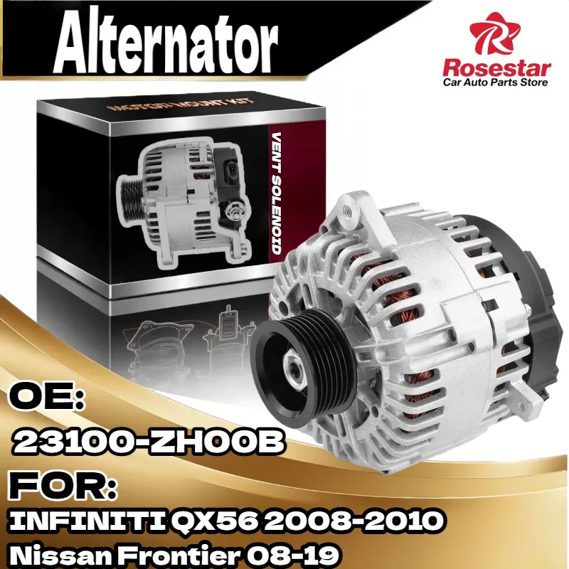 

130A Alternator for INFINITI QX56 2008-2010 for Nissan Frontier 08-19 Titan for Suzuki 3140082Z10 3140082Z20