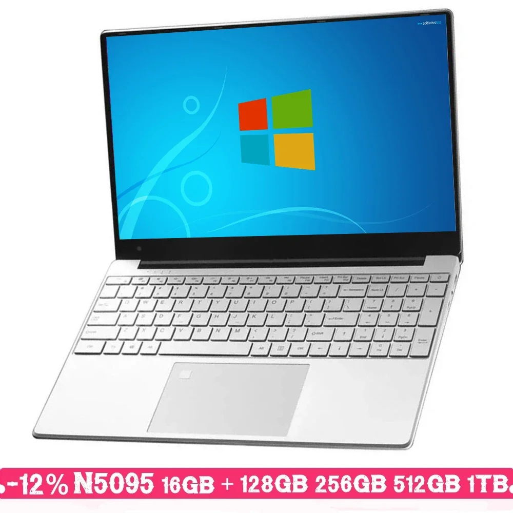 

QMDZ 15.6-inch IPS Screen 16GB RAM 256GB 512GB 1TB 2TB SSD Intel Celeron N5095 Business Netbook Windows 10 11 Gaming Laptop