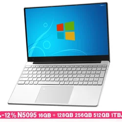 QMDZ 15.6-inch IPS Screen 16GB RAM 256GB 512GB 1TB 2TB SSD Intel Celeron N5095 Business Netbook Windows 10 11 Gaming Laptop