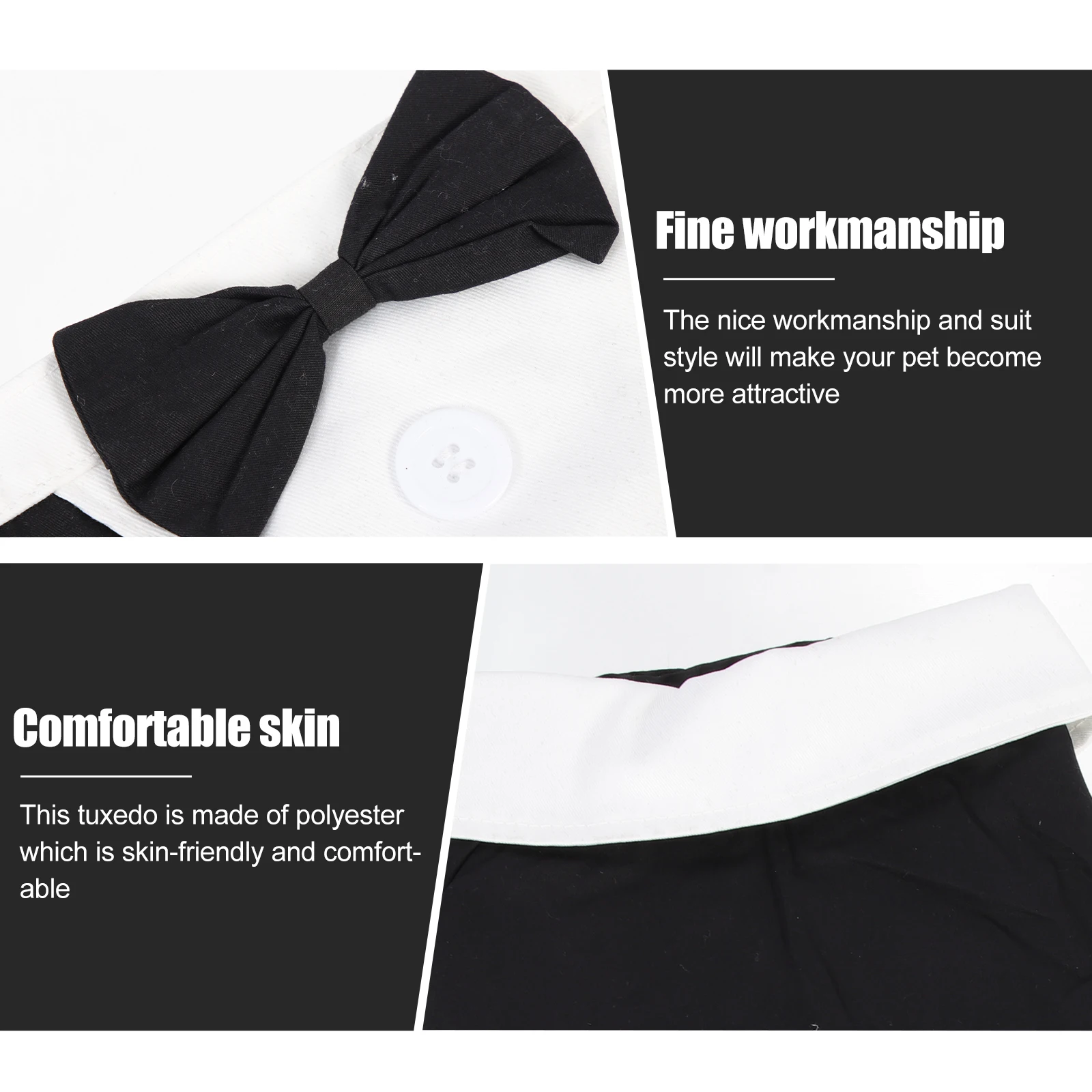 

Comfortable Pet Dress Outfits Puppy Tuxedo Suit Polyester Dog Large Dogs Formal Costume