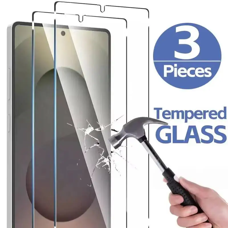 9H Hardness Tempered Glass Galaxy S25 Ultra S26 S25plus Fingerprint Unlock Screen Protector For Samsung S24U