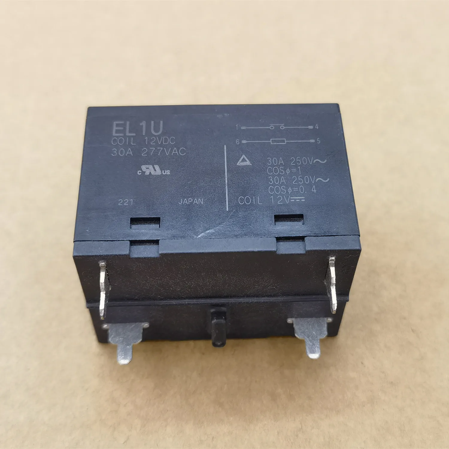 Original new 100% EL1U COIL 12VDC power relay 12V 4pin 30A 277VAC