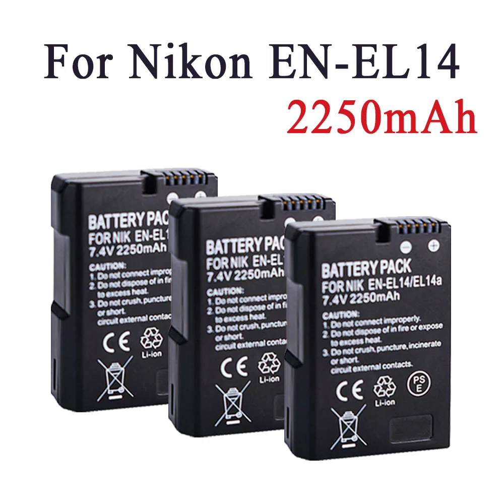 EN-EL4 EN-EL4A ENEL4 ENEL4A Battery 2250mah EN EL4A EN EL4 for Nikon D2H D2Hs D2X D2Xs D3 D3S F6 MH-21 Camera Battery 1PCS