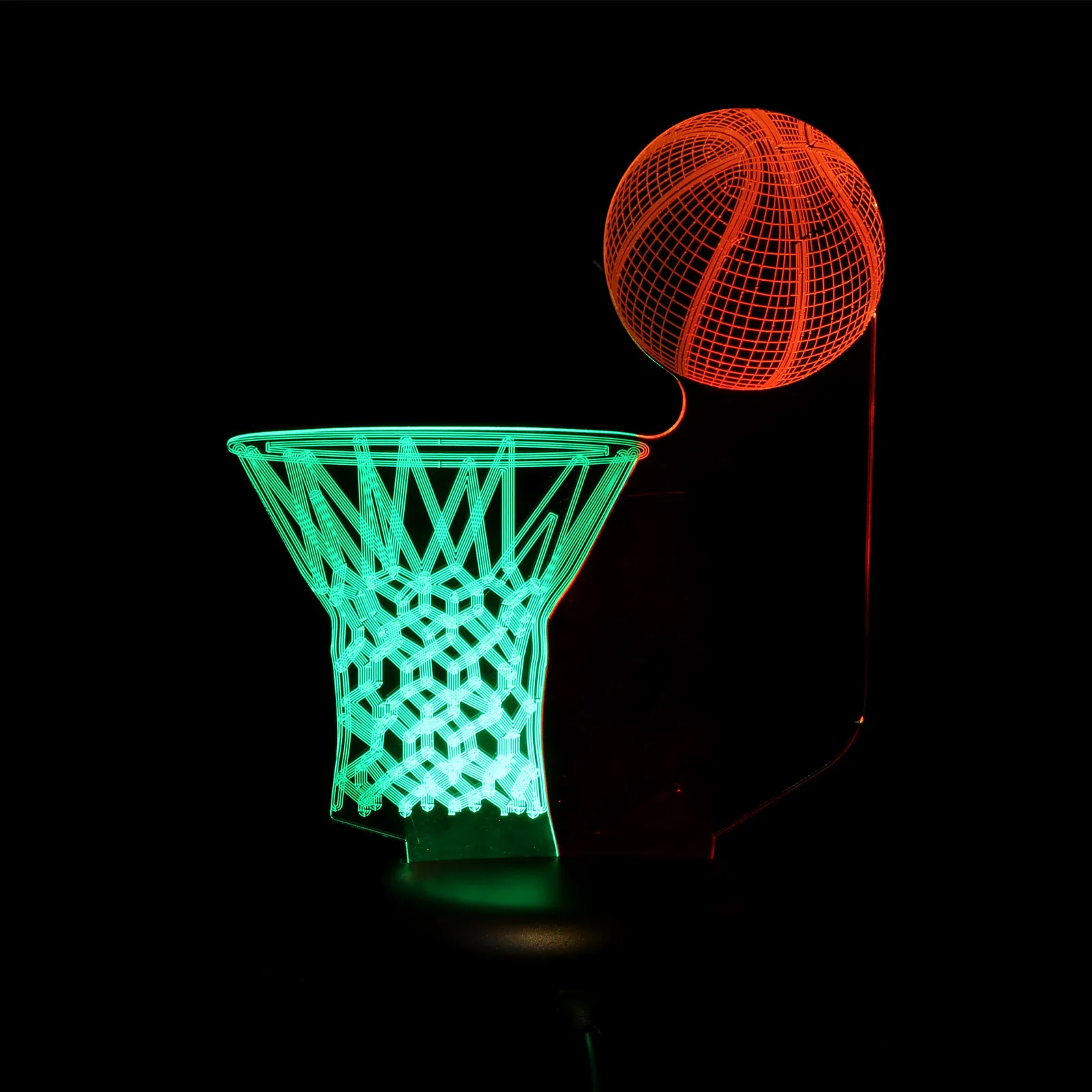 

Basketball Neon Sign 3D Night Light Lamp LED Colorful 7 Change USB Powered Safe Eyes Kids Gifts Bedroom Decor Indoor Acrylic