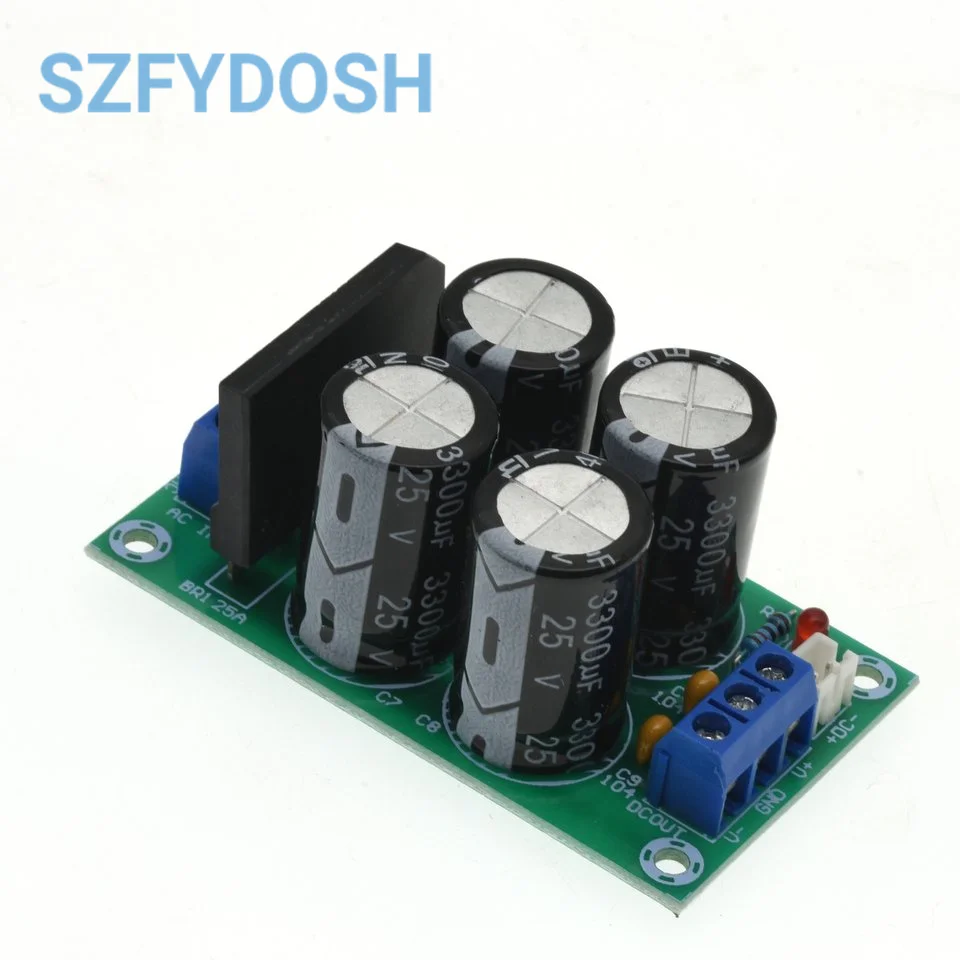 PW28 Dual Power Filter Power Amplifier Board Rectifier High Current 25A Flat Bridge Unregulated Power Supply Board DIY