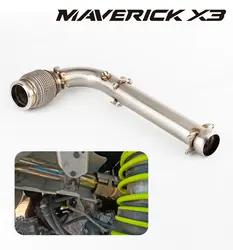 Motorcycle ATV UTV exhaust muffler for Can Am Maverick X3 Turbo R & RR Max X3 Turbo Maverick X3 exhaust link pipe 2017-2023