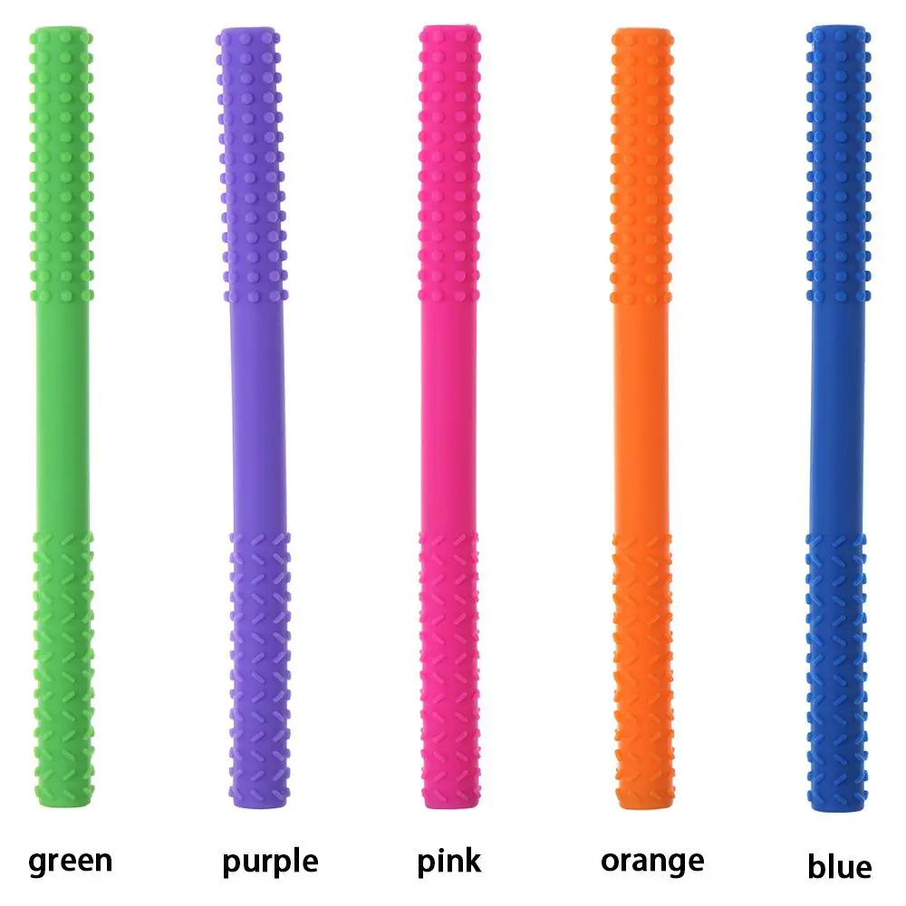 Silicone Cleaning Brush Baby Dental Care Teether Chew Stick Teething Molars