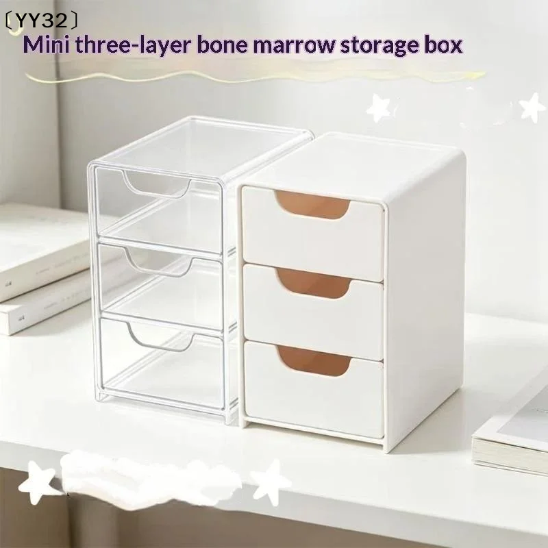 3 Layer Desktop Drawer Storage Organizer Clear Visible Space Saving For Home Office Cosmetics Stationery Storage〔YY32〕