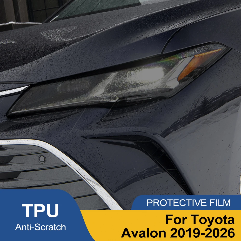 

For Toyota Avalon 2019-2026 Pre Cut Anti-Scratch Headlight Vinyl Wrap Film Smoke Black TPU PPF Car Headlight Protective Film