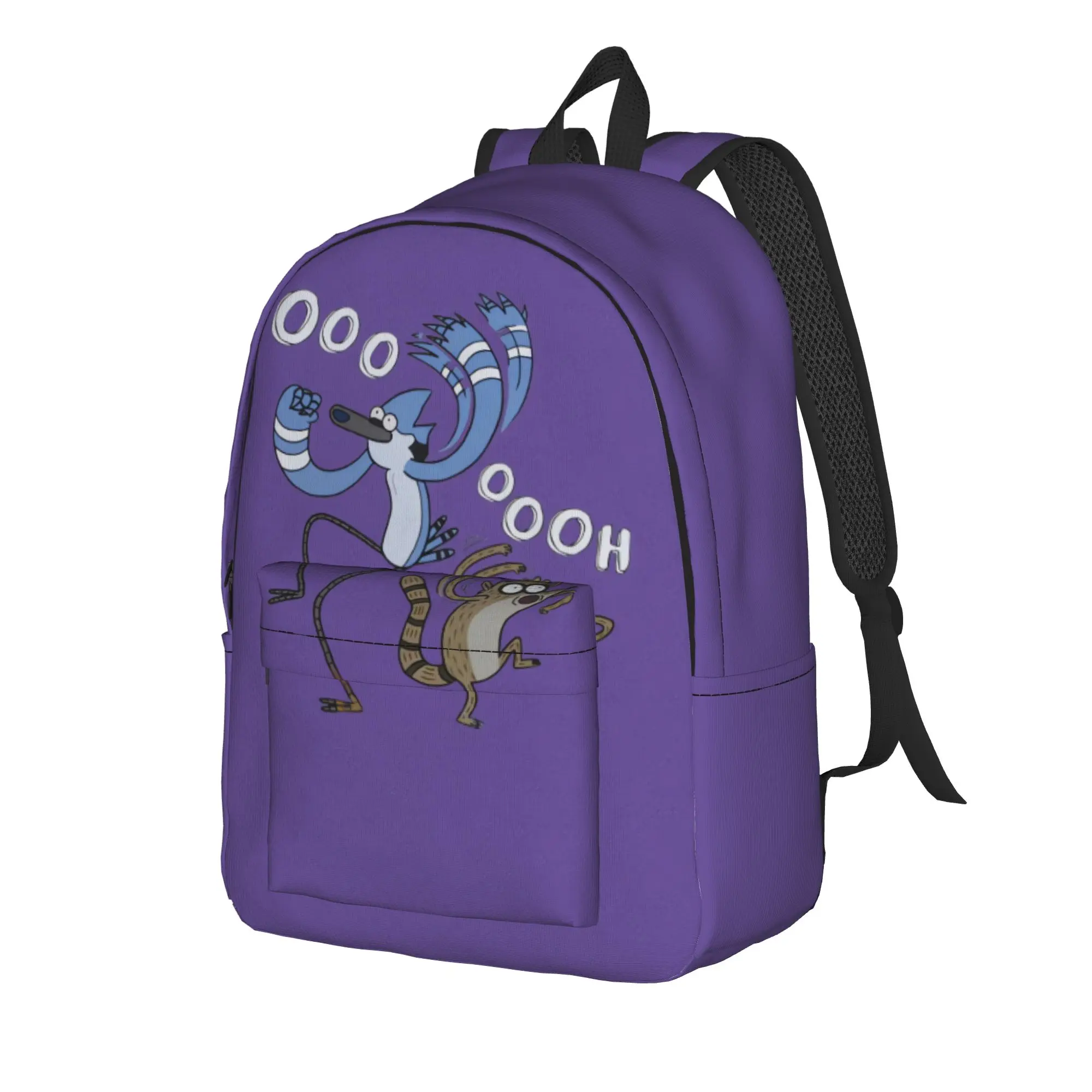 Mordecai And Rigby Regulars Shows Backpack  Sport Backpacks Male Custom Breathable School Bags Funny Rucksack