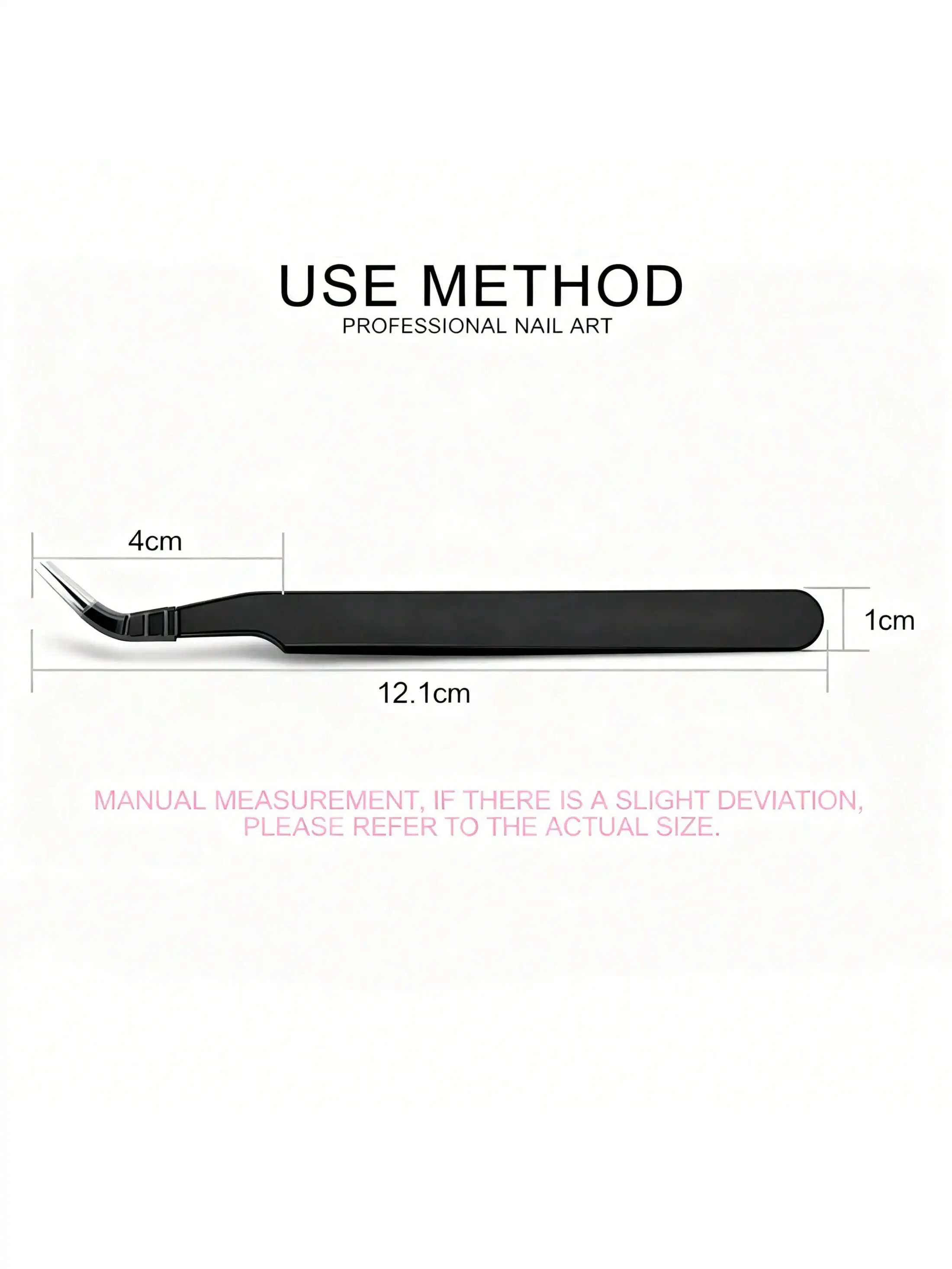 Pinzas de punta fina, acero inoxidable puntiagudo de precisión profesional, pinzas de férula de nariz de aguja curvada antiestática, 1 ud.