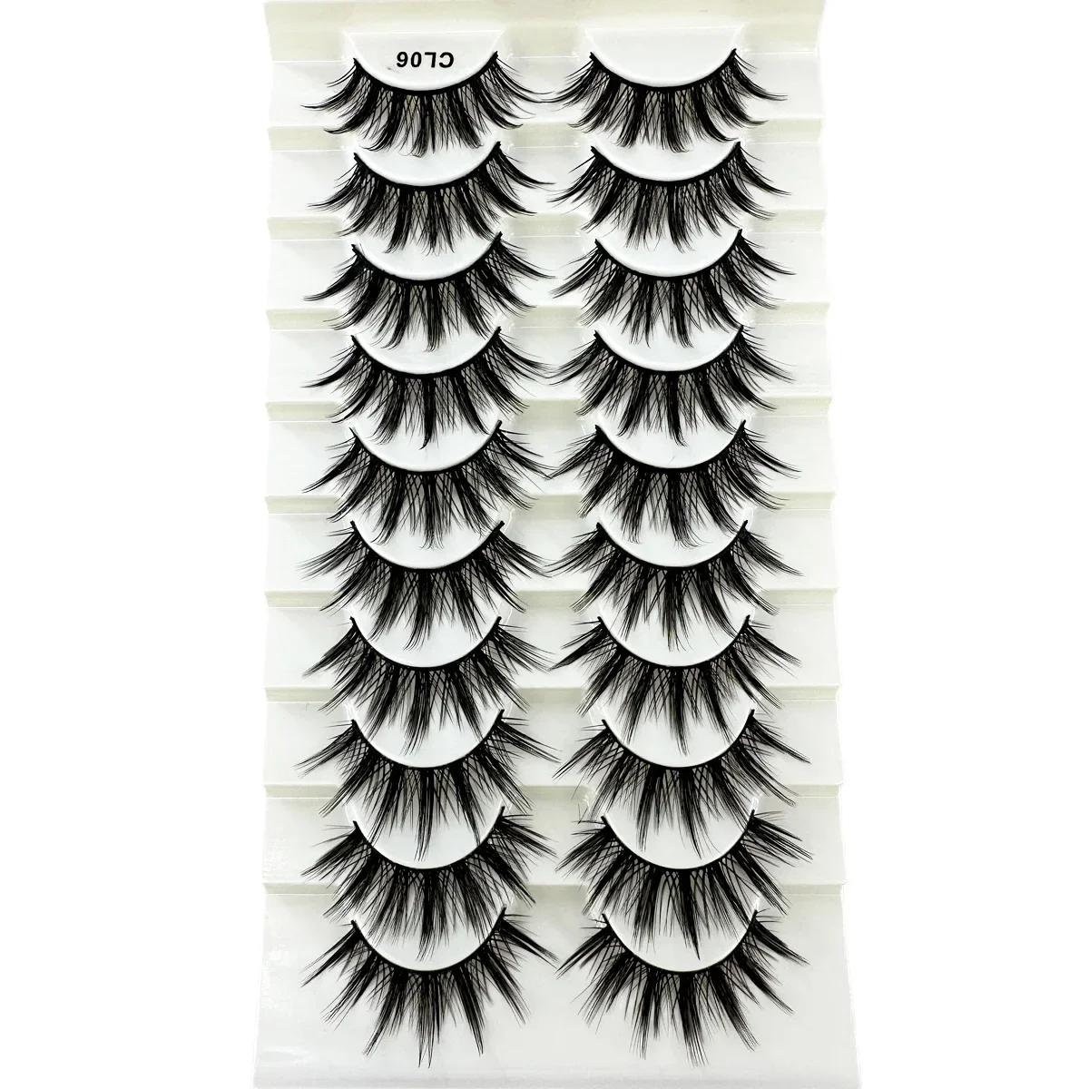 HBZGTLAD Manga Lashes Natural 10pairs Eyelashes Wispy Fake Lashes Volume Strip Lashes back-to-school season Look Like Extension