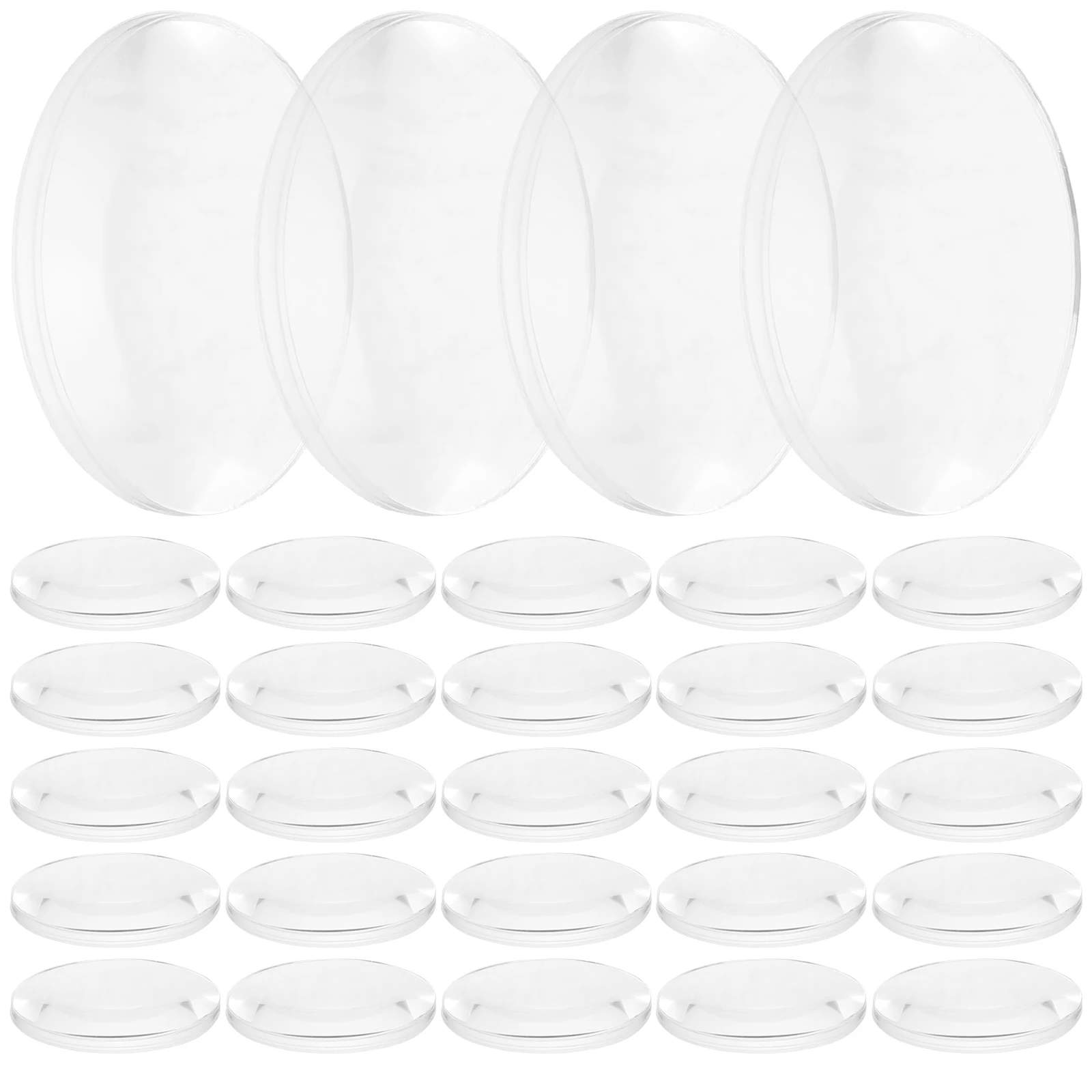 

60 Pcs Biconvex Lens 1 Inch 25mm Double Convex Transparent Optical Physics Teaching Experiment Tools Science Learning Aids