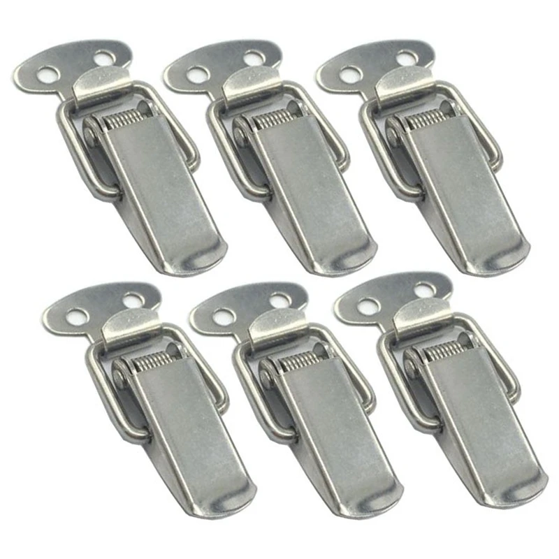 Toggle Hasp Latch Stainless Steel Buckle Lock 107 Iron Spring Duckbill Lock Wooden Box Bag Buckle Industrial Equipment Buckle