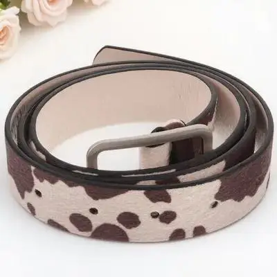 

Cow Women Western Animal Cow Belt For Pants Women Print Belt Print Adjustable Jeans Pants Fashion Lightweight Durable