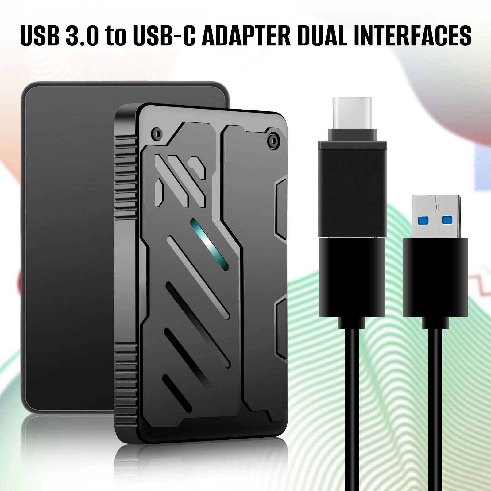 

MECHA Style RGB External Hard Drive 2.5 inch USB 3.0 and type-C for PC Mac Desktop Laptop Office Equipment