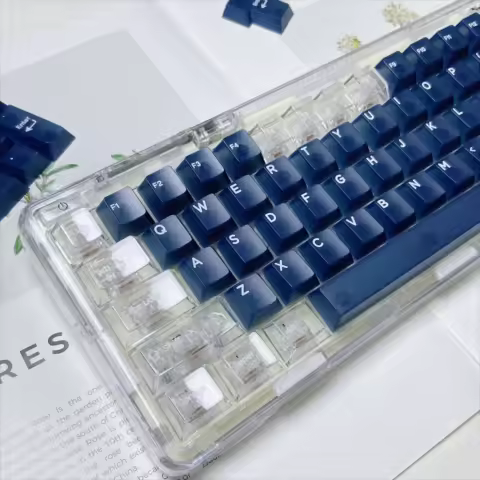 Frosted Color-blocked Transparent Keycaps for Custom Keyboard Cherry Profile Keycaps for Gaming Mechanical Keyboard Decor