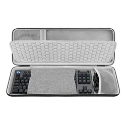 Geekria TKL Keyboard Case for Logitech G915 TKL Keyboard + G502 Mouse Combo Case, Hard Shell Carrying Bag for 87-key Keyboards