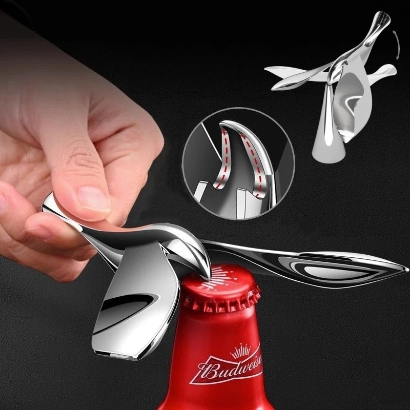 

Flying Bird Bottle Opener Zinc Alloy Balanced Bird Bottle Lids Opener Beer Opener for Bar Creative Floating Bird Bar Accessory